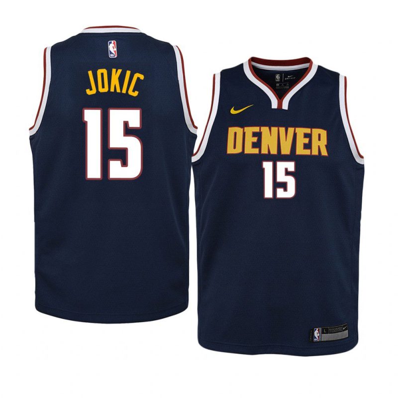 youth denver nuggets nikola jokic navy icon edition jersey