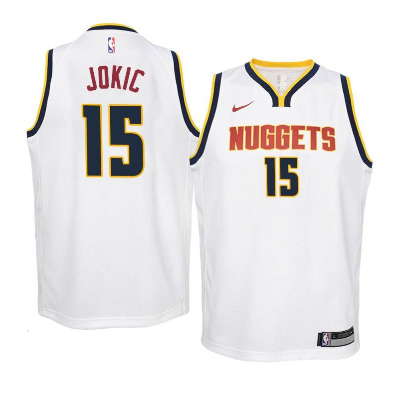 youth denver nuggets nikola jokic white association edition jersey