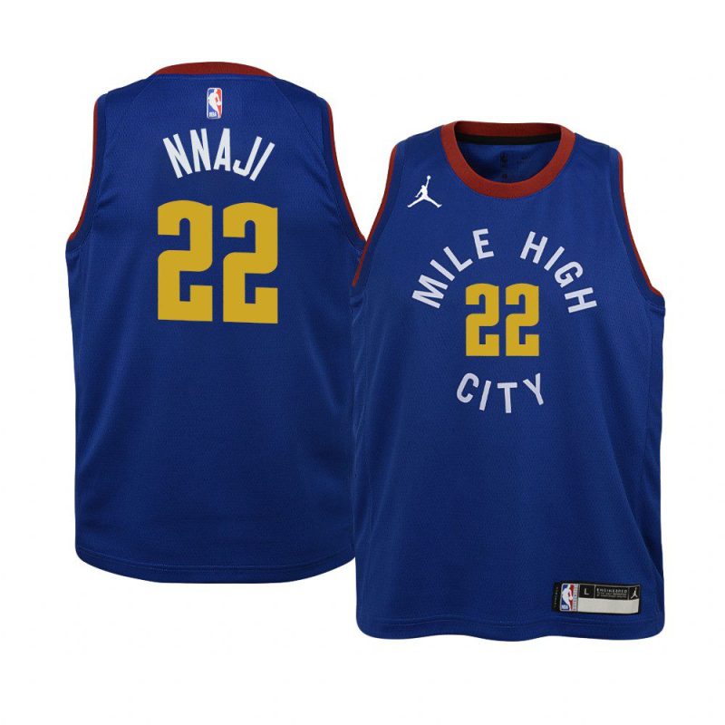 youth denver nuggets zeke nnaji blue statement jersey