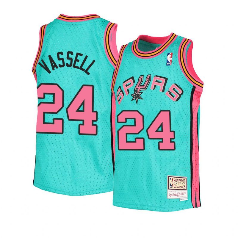 youth devin vassell throwback teal reload jersey