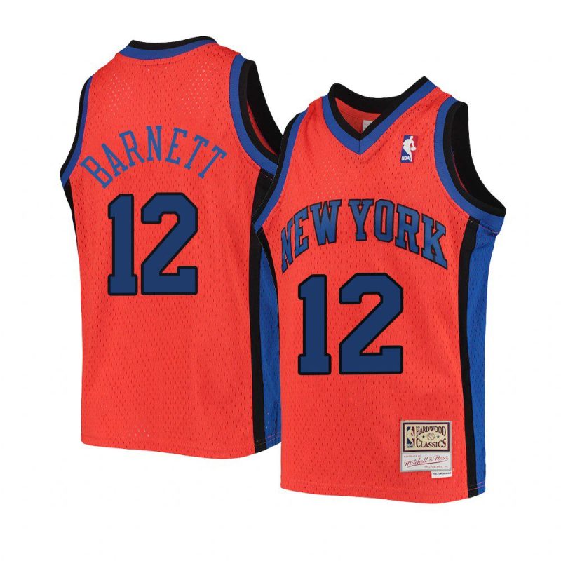 youth dick barnett hardwood classics orange reload jersey