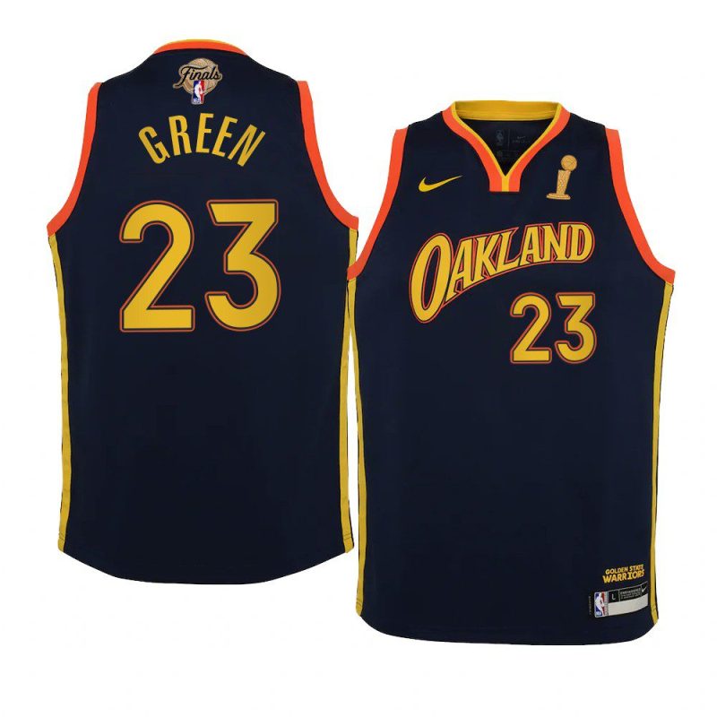 youth draymond green warriors navy 2022 nba finals champions jersey