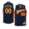 youth golden state warriors custom retro navy hardwood classics jersey