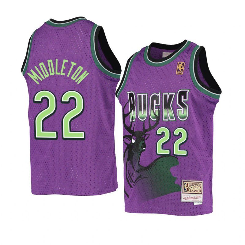 youth khris middleton hardwood classics purple reload jersey