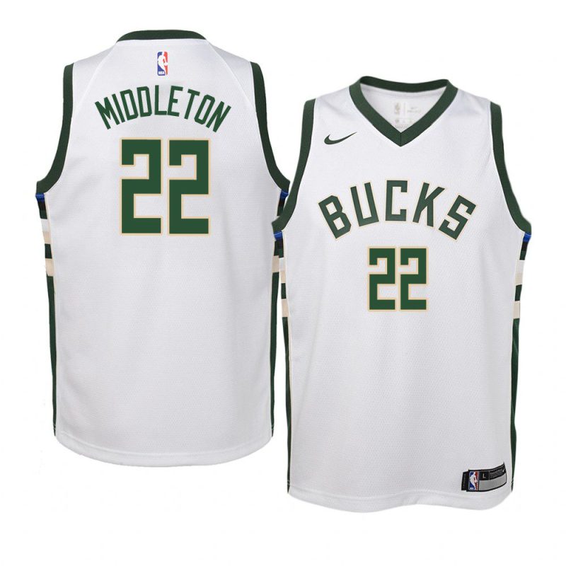 youth khris middleton white association jersey