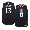 youth la clippers paul george jumpman black statement jersey