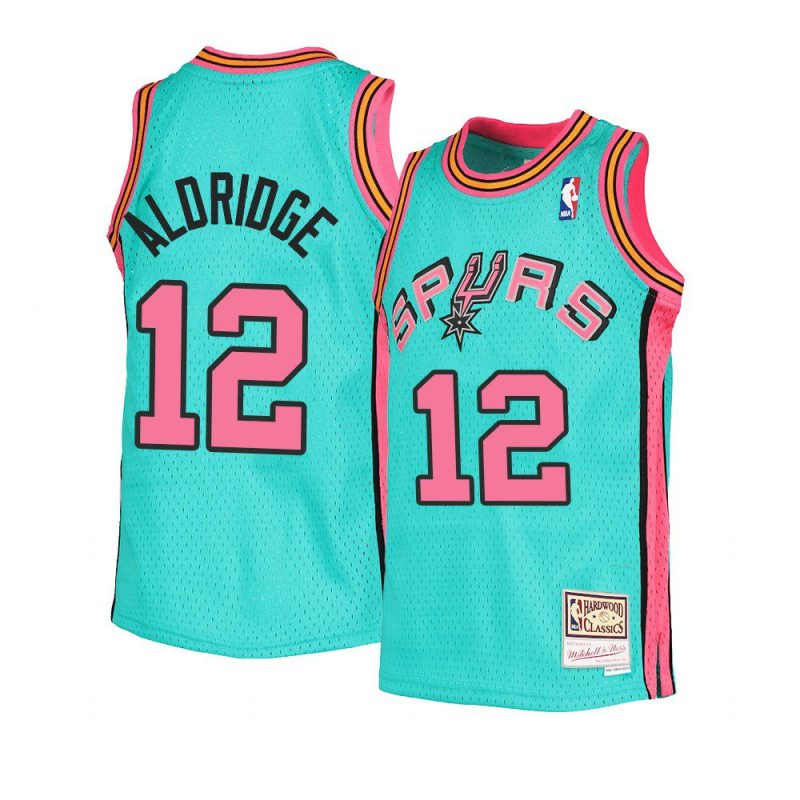 youth lamarcus aldridge throwback teal reload jersey