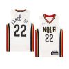 youth larry nance jr. pelicans white city edition jersey