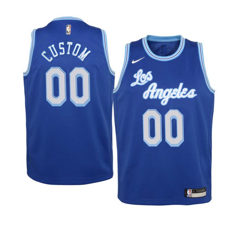 youth los angeles lakers custom blue classic edition jersey 0a