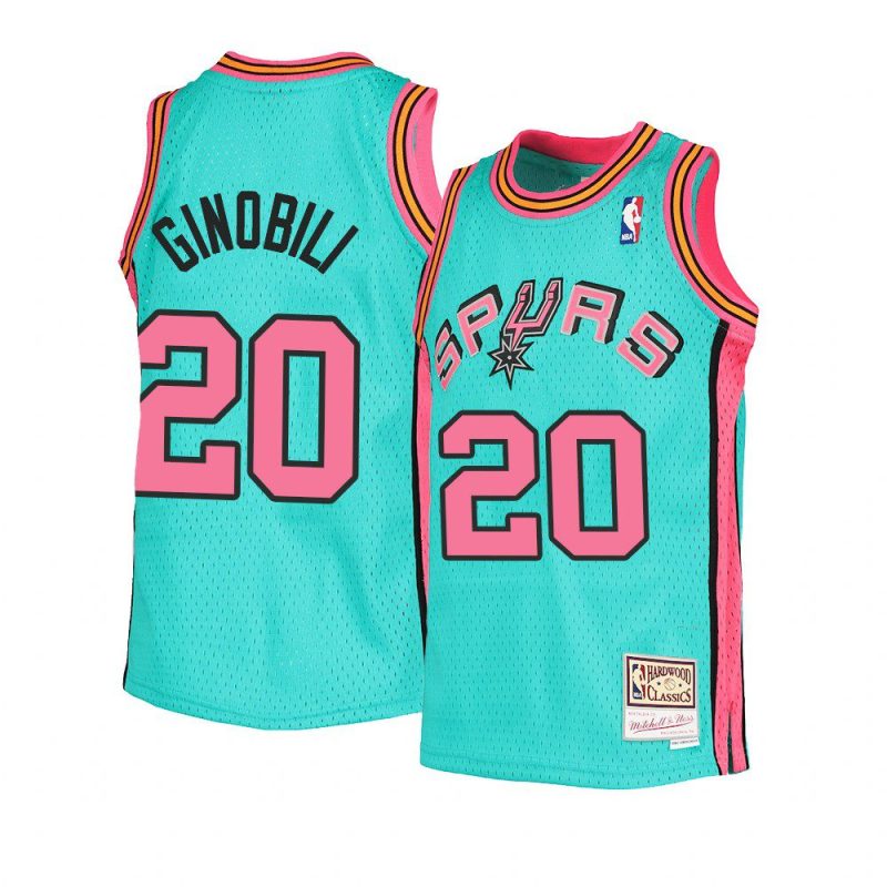 youth manu ginobili throwback teal reload jersey