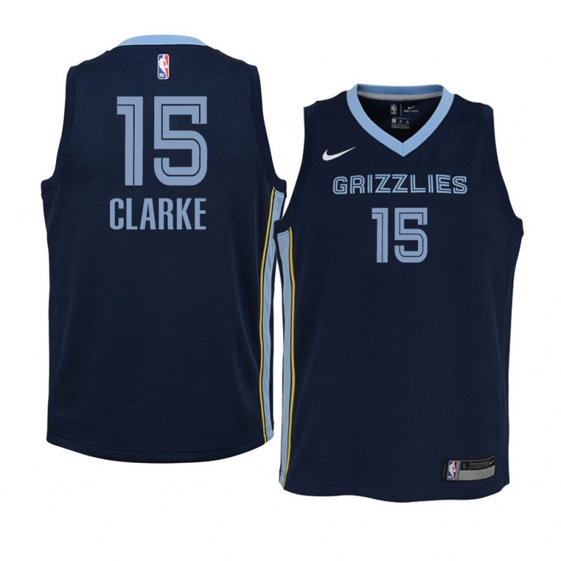 youth memphis grizzlies brandon clarke jumpman navy icon jersey