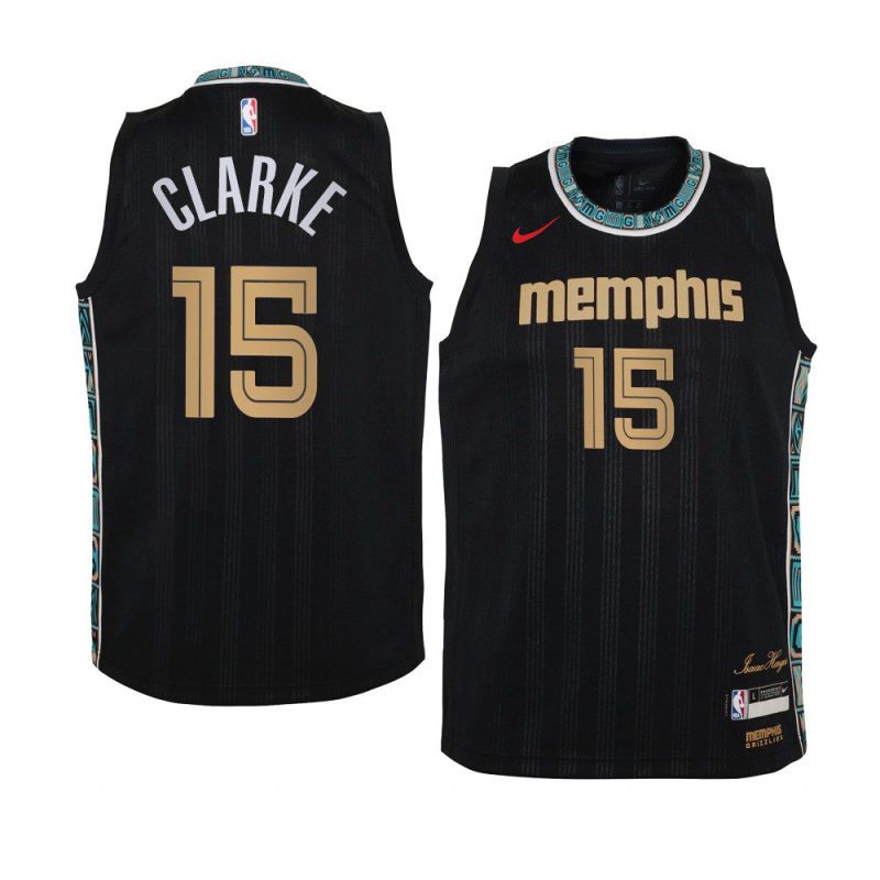 youth memphis grizzlies brandon clarke new uniform black city jersey