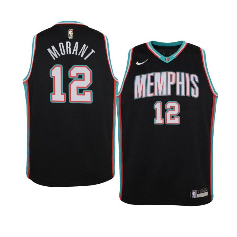 youth memphis grizzlies ja morant black hardwood classics jersey