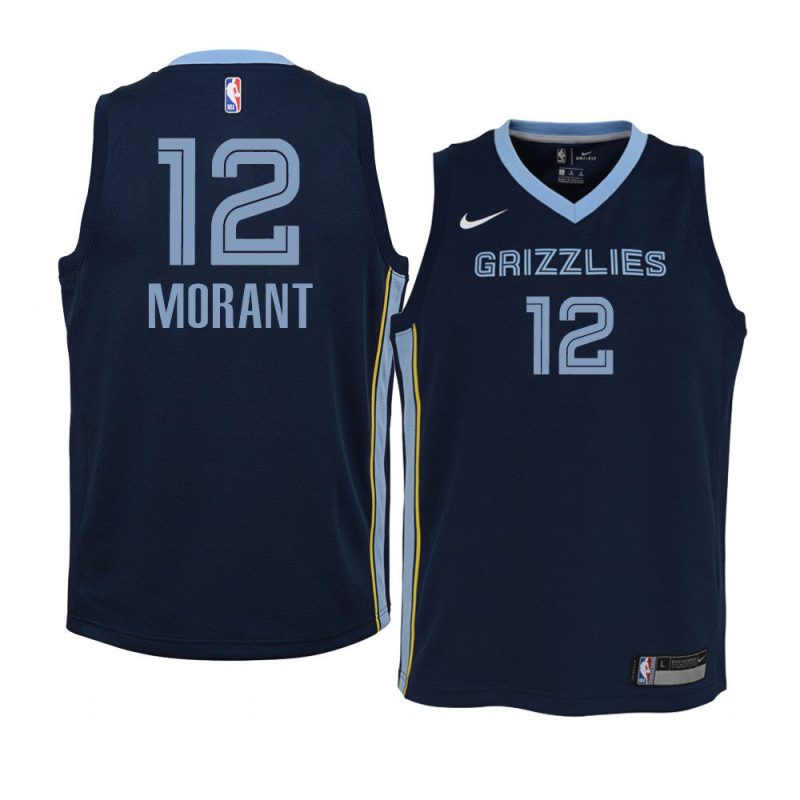 youth memphis grizzlies ja morant jumpman navy icon jersey