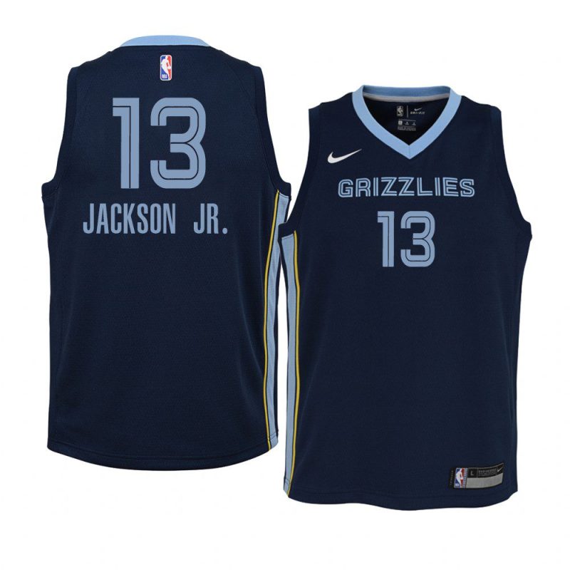 youth memphis grizzlies jaren jackson jr. jumpman navy icon jersey