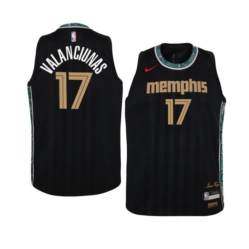 youth memphis grizzlies jonas valanciunas black city jersey