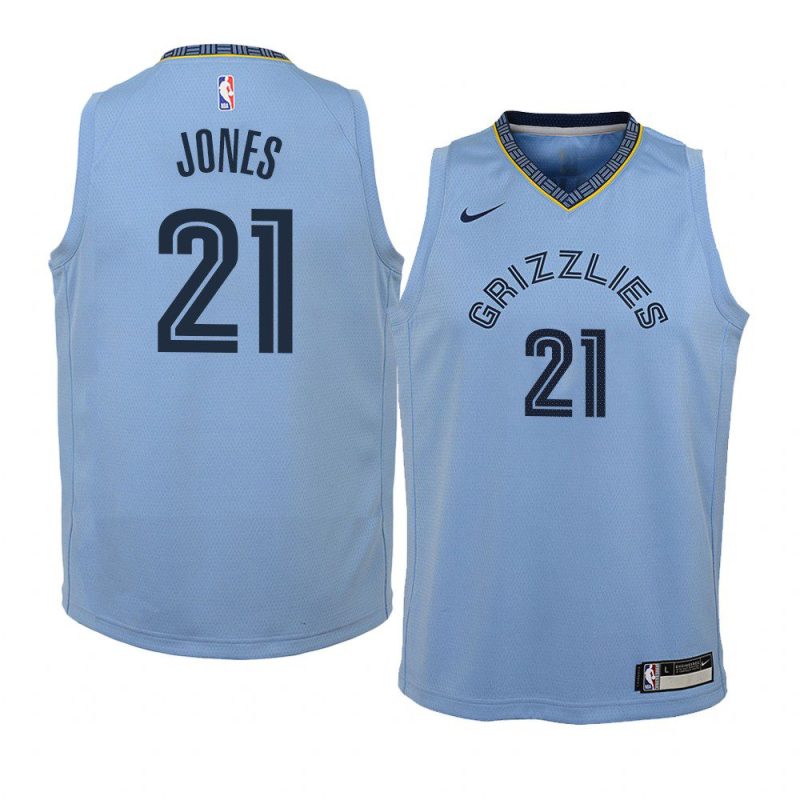 youth memphis grizzlies tyus jones blue statement edition jersey