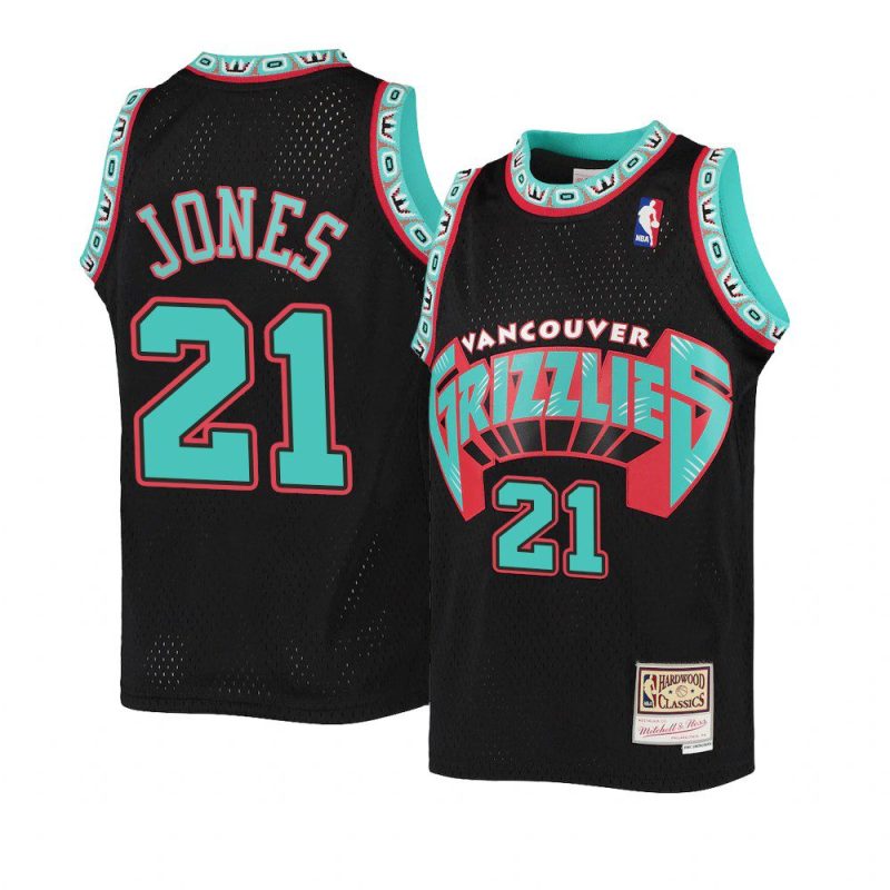 youth memphis grizzlies tyus jones throwback black reload jersey