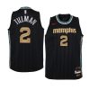 youth memphis grizzlies xavier tillman 2020 nba draft black city edition jersey