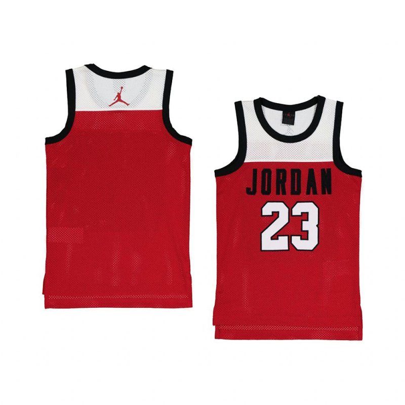 youth michael jordan bulls white red colour blocked jersey