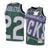 youth milwaukee bucks khris middleton hardwood classics green big face 2.0 jersey