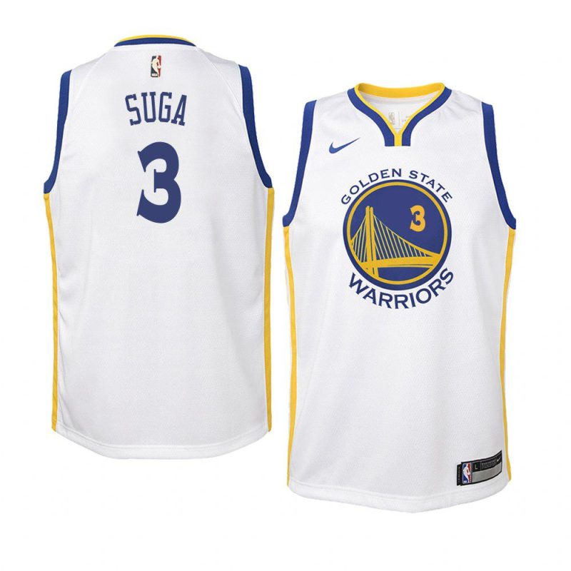 youth min yoon gi warriors white suga jersey