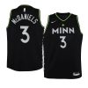 youth minnesota timberwolves jaden mcdaniels black city jersey