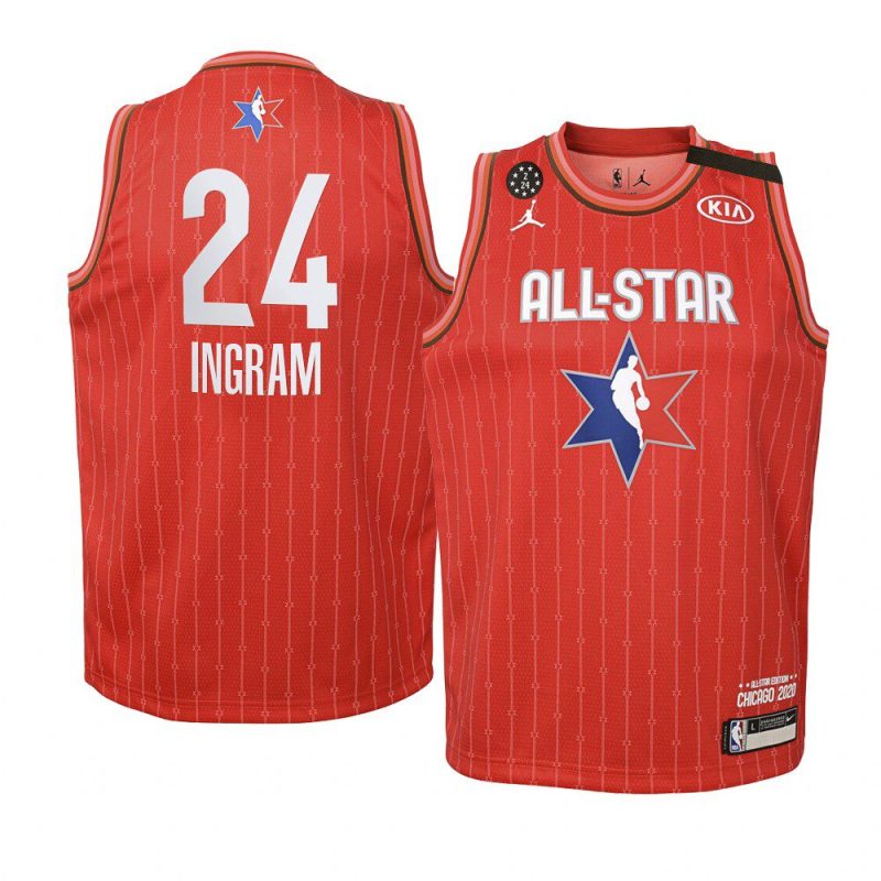 youth new orleans pelicans brandon ingram team giannis red 2020 nba all star game jersey