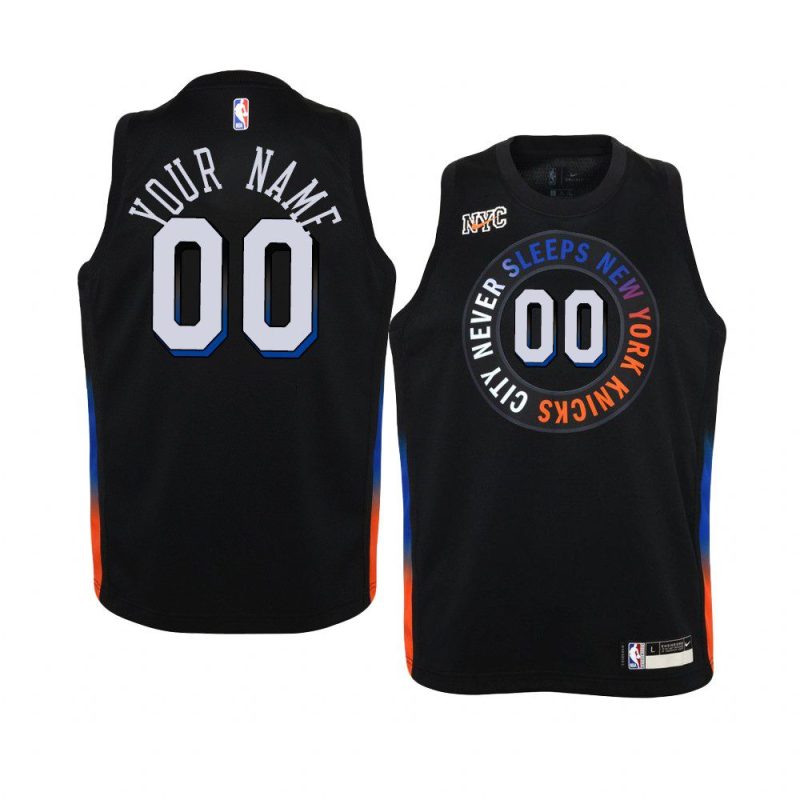 youth new york knicks custom black city jersey