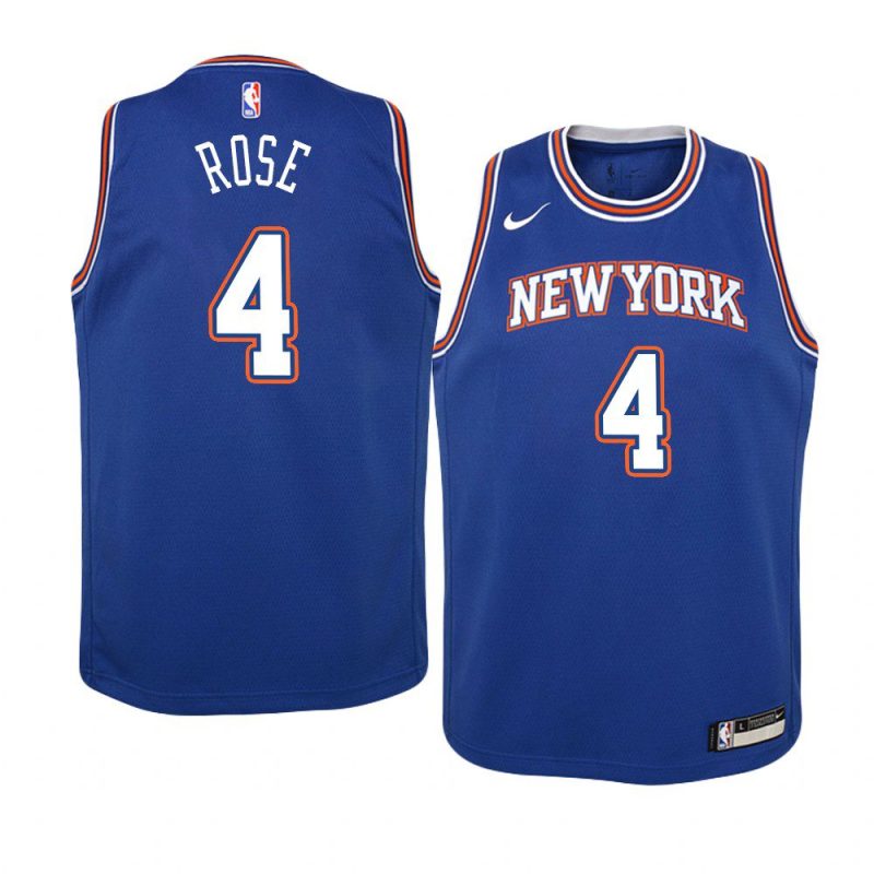 youth new york knicks derrick rose blue statement edition jersey