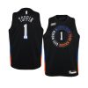 youth new york knicks obi toppin black city jersey