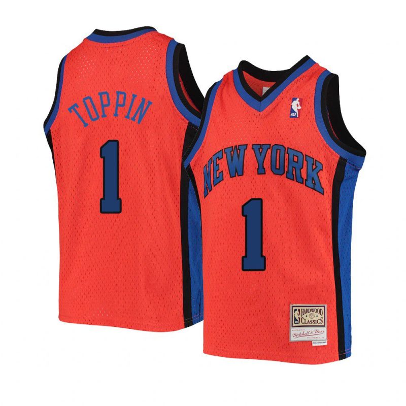 youth obi toppin hardwood classics orange reload jersey