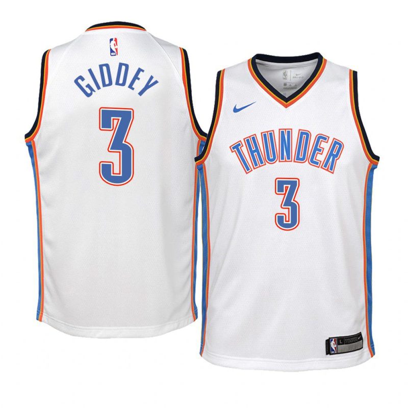 youth oklahoma city thunder josh giddey 2021 nba draft white association edition jersey