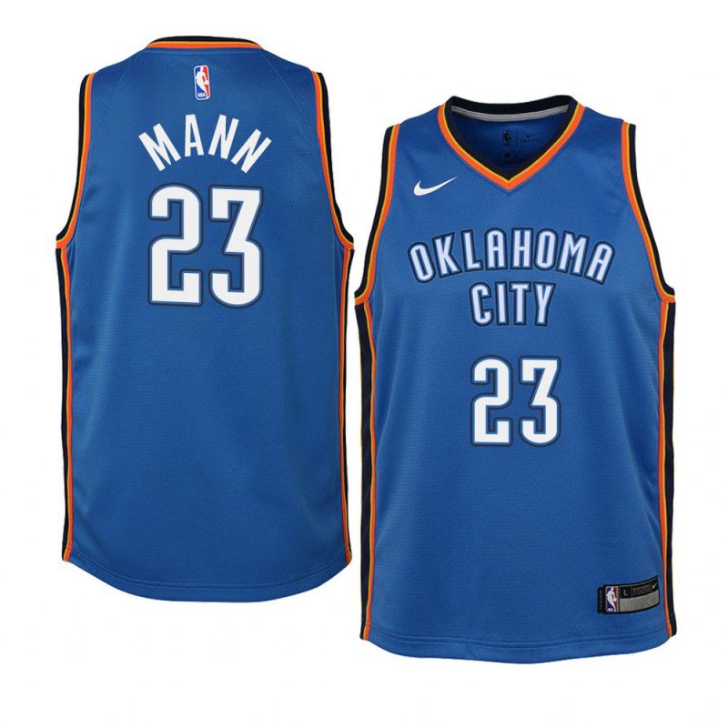 youth oklahoma city thunder tre mann 2021 nba draft blue icon edition jersey