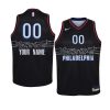 youth philadelphia 76ers custom black city jersey