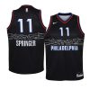 youth philadelphia 76ers jaden springer 2021 nba draft black city edition jersey