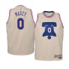 youth philadelphia 76ers tyrese maxey cream earned jersey