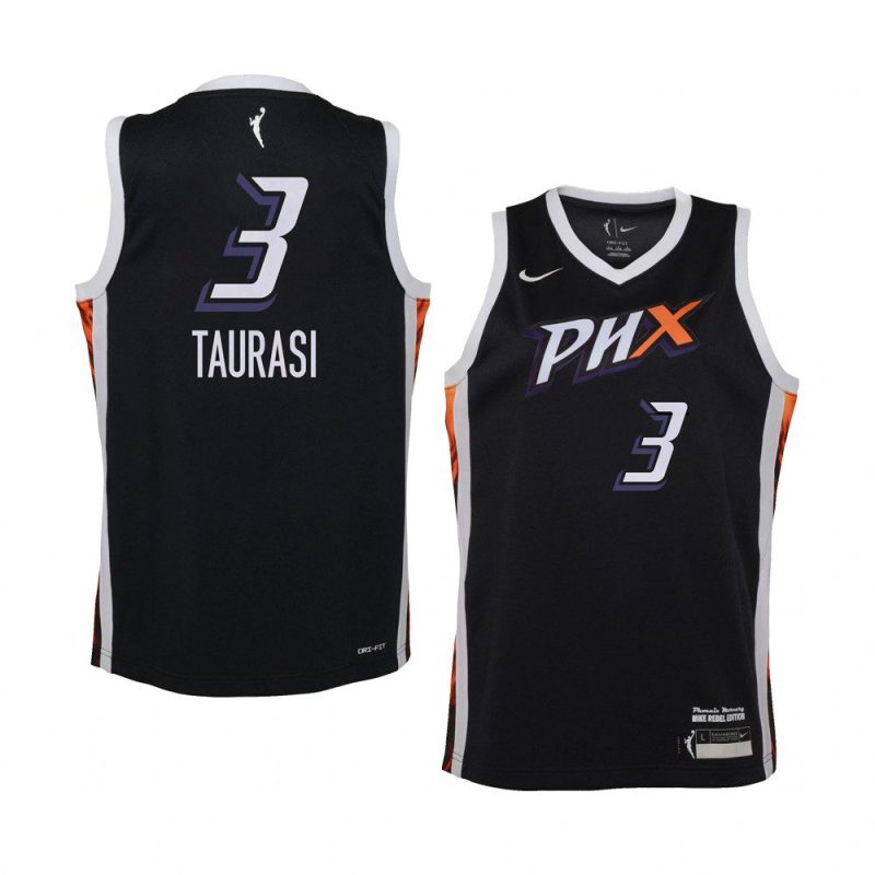 youth phoenix mercury diana taurasi replica black rebel edition jersey