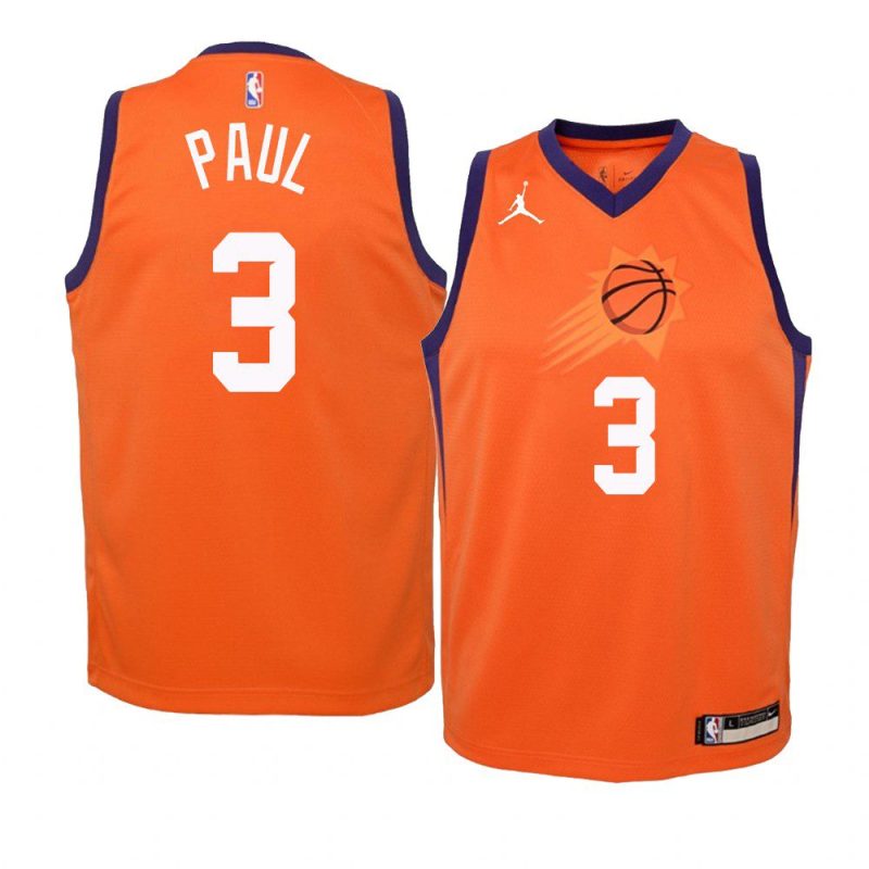 youth phoenix suns chris paul 2020 trade orange statement jersey