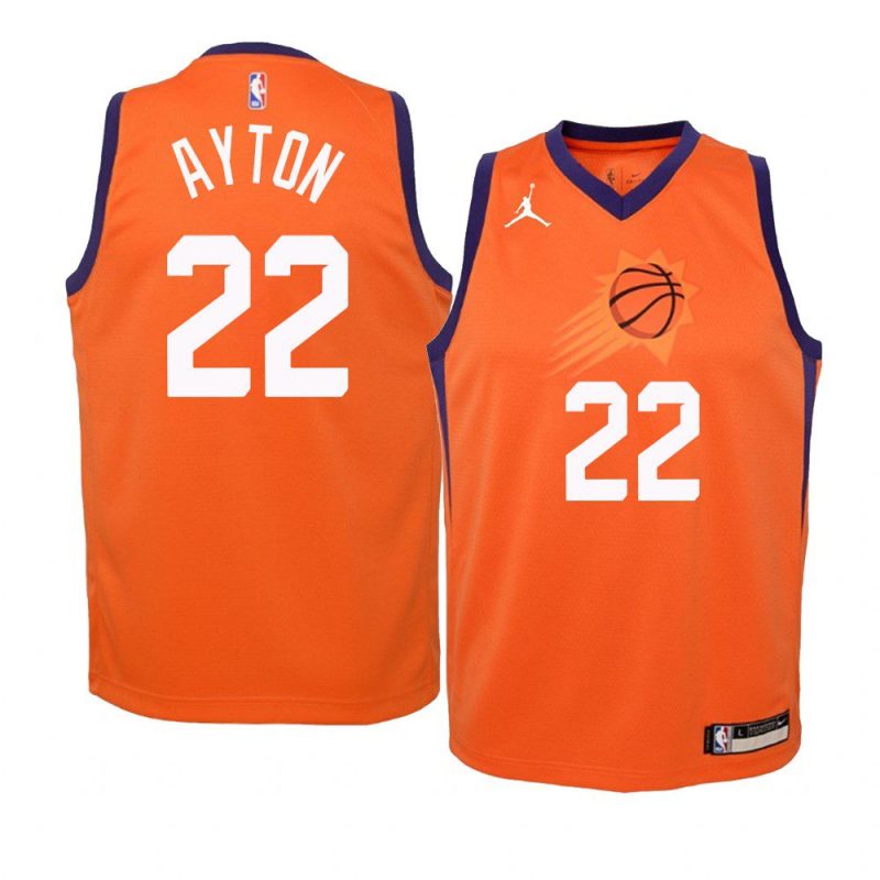 youth phoenix suns deandre ayton jumpman orange statement jersey