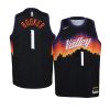 youth phoenix suns devin booker black city jersey