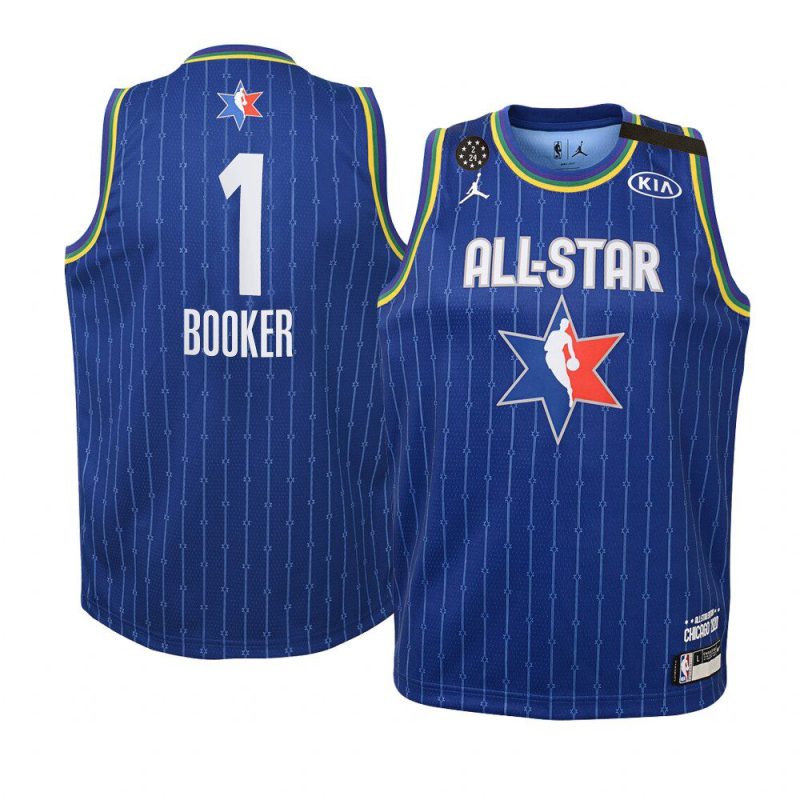 youth phoenix suns devin booker western conference blue 2020 nba all star game jersey