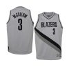 youth portland trail blazers c.j. mccollum gray earned jersey