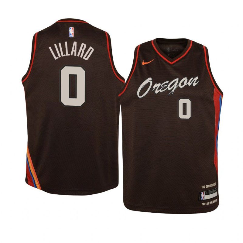 youth portland trail blazers damian lillard chocolate city jersey