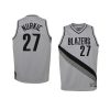 youth portland trail blazers jusuf nurkic swingman gray earned edition jersey