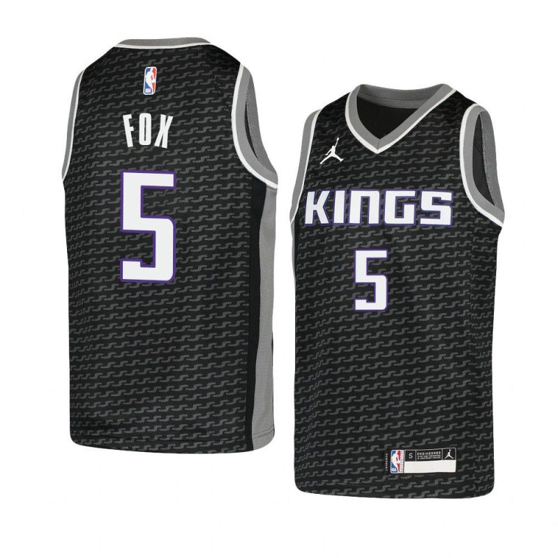 youth sacramento kings de'aaron fox fox statement edition jersey