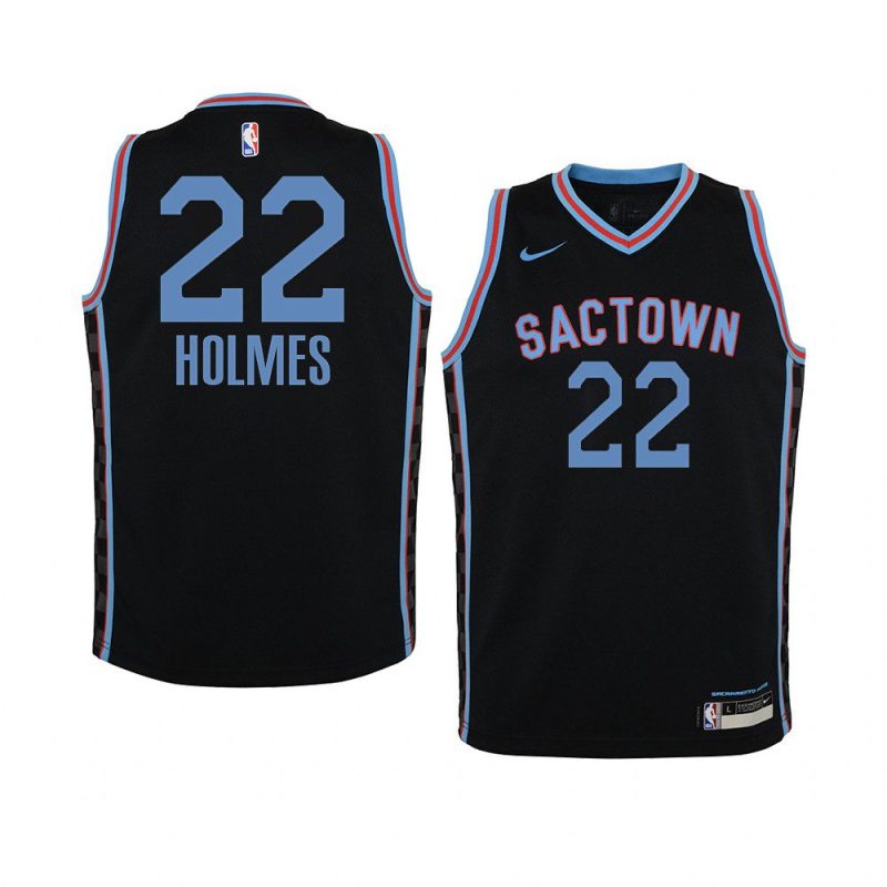 youth sacramento kings richaun holmes black city edition jersey