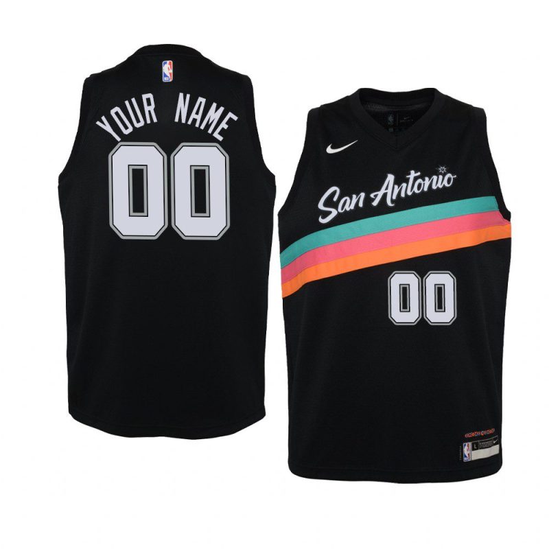 youth san antonio spurs custom black city jersey