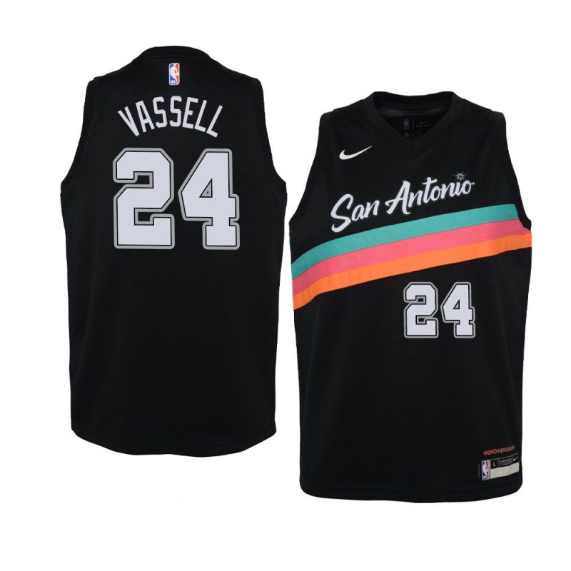 youth san antonio spurs devin vassell black city jersey