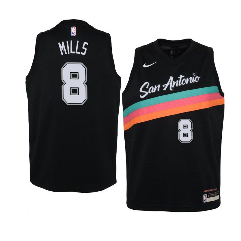 youth san antonio spurs patty mills black city jersey